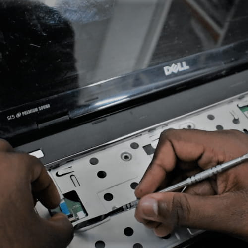 Laptop servicing by Azcuit team.